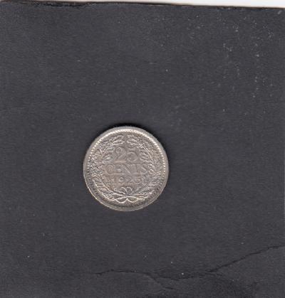 Beschrijving: 25 Cent WILHELMINA  